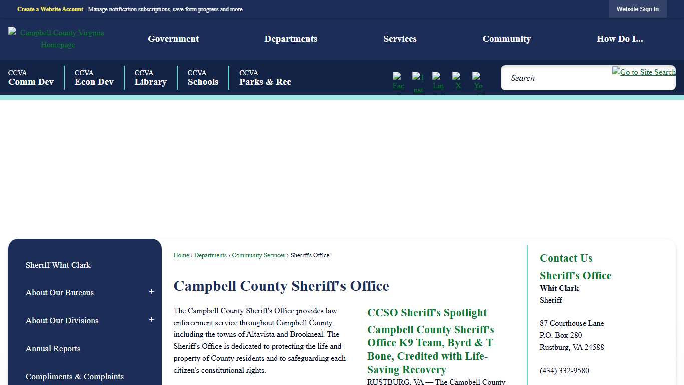 Campbell County Sheriff's Office | Campbell County, VA